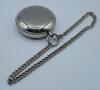 New Pocket Watch Style Compass w/Chain . Measures 1 &frac34;" diameter - 3