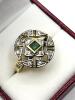 Gold Plated Sterling Silver Natural Emerald (0.50ct) with Natural White Topaz (0.12ct) Ring, Size 8, W/A $400.00. Emerald is the birthstone for May. with appraisal - 2
