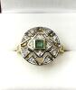 Gold Plated Sterling Silver Natural Emerald (0.50ct) with Natural White Topaz (0.12ct) Ring, Size 8, W/A $400.00. Emerald is the birthstone for May. with appraisal - 3