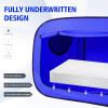New ANC POP Bed Tent Full Bed Canopy Portable Dream Tent for Adult Indoor Sleeping Tents with 2 Doors Breathable Private Space Tents, Blue - 2