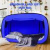 New ANC POP Bed Tent Full Bed Canopy Portable Dream Tent for Adult Indoor Sleeping Tents with 2 Doors Breathable Private Space Tents, Blue - 3
