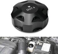 New Bevinsee Brake Fluid Cap Compatible with Audi A4 A3 A5 TT Q3 Q5 RS5 Compatible with VW Golf Jetta Polo Tiguan Aluminum 5Q0611349B Black
