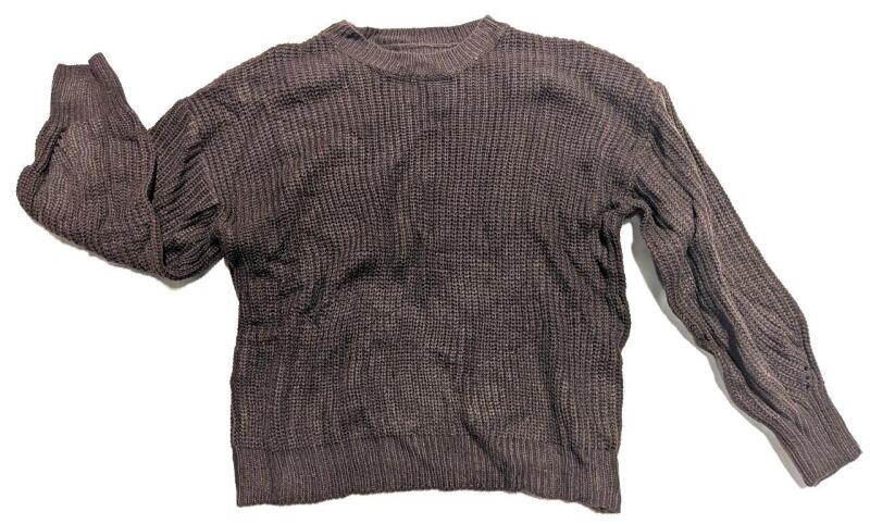 New Size SM Women's Oversized Knit Crewneck Sweater