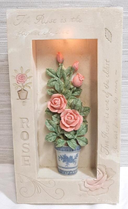 1993 Light-Up Flower Wall Decoration | Tested for Power, Requires 2 AA Batteries