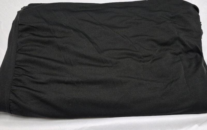 New 32 by 72" Black Fitted Tablecloth/Tableskirt Rectangular, Drops Down 27"