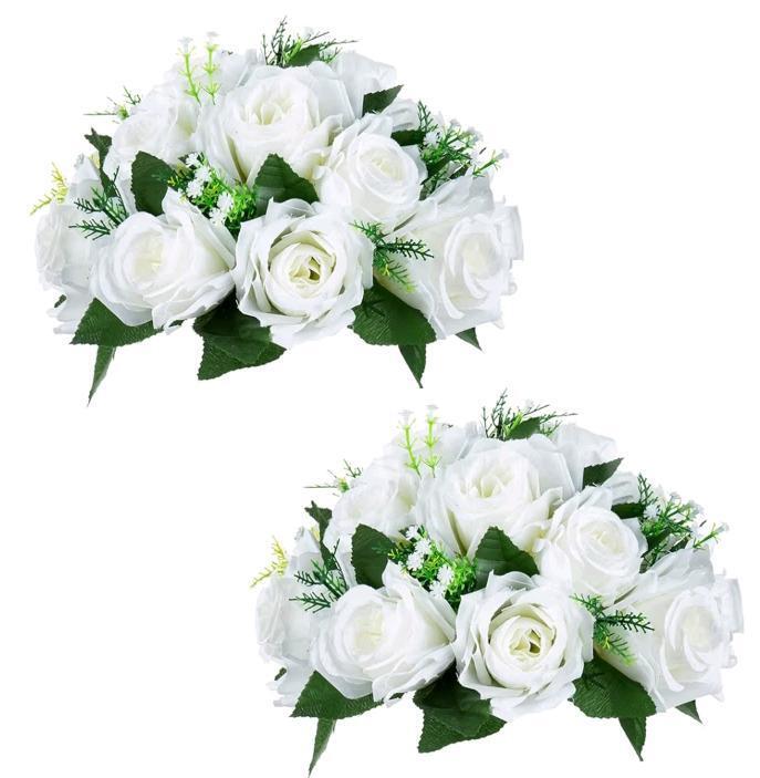 Two (2) New Nuptio Fuax Flower Balls for Table Centerpieces - measures 9.5" diameter