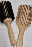 2 New Wooden Handled Hair Brushes - Monogram on Brush