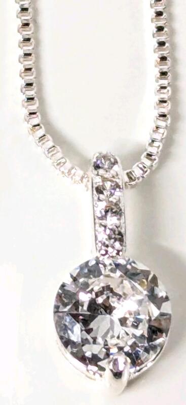 New Dainty Glittering Pendant on 18.5" Long Stamped 925 Sterling Silver Chain (Pendant is also Non-Magnetic)