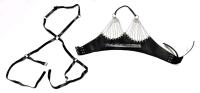 [ADULTS ONLY] New O/S Women's Chain Corset Bustier, Strappy Body Harness & Sealed Bumpy Stainless Steel Urethra Sounding Rod 10" Long