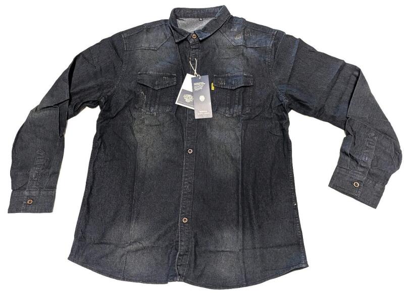 New Size XL Women's AIOPESON Premium Denim Button-Up Long-Sleeve Top