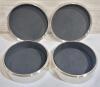 Two (2) New Round Metal Jewelry / Rosary Boxes w/Screw-On Lid . Measures 3 ⅛" diameter &times; 1 ⅛" - 2