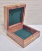 Five (5) New Wooden Jewelry Boxes w/Brass Anchor Insert . Measures 3 &frac14;"&times;3 &frac14;"&times;1 ⅝" - 2