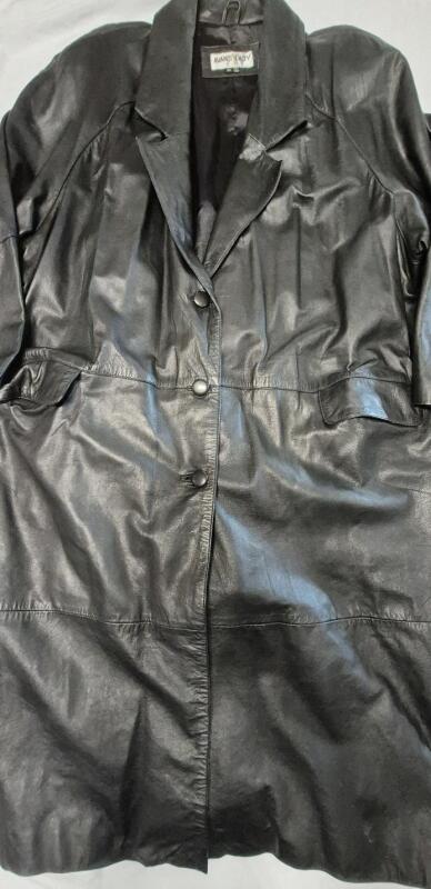 Women's sz 3X Leather Coat 3/4 Length