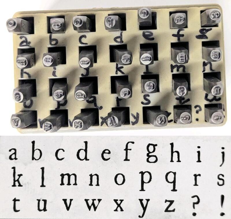 ImpressArt Approx 4-5mm Metal Alphabet Stamps, 28pcs Complete Set With Exclamation And Question Mark