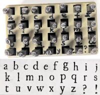 ImpressArt Approx 4-5mm Metal Alphabet Stamps, 28pcs Complete Set With Exclamation And Question Mark
