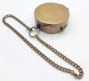 New Antique-Finish Brass Pocket Compass with Cover and Chain . See photos for size - 3