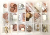 Assorted Copper & Bronze Disks, Hearts, Circles, Tags, Ovals. Charms & More in 7" &times; 11.5" &times; 1.75" Organizer