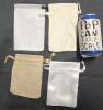 Over 100 Drawstring Jewelry Bags, 55+ Assorted, 55+ White Satin, Up To 5.75" Long - 2