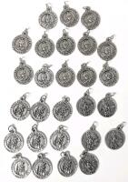 27 Saint Medallions: 13&times; Saint Florian / Firefighters, 9&times; Saint Christopher / US Army + Air Force, 4&times; Saint Michael / US Navy, 0.75" Diameter Each, Medals Non-Magnetic