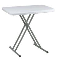 New Work Smart Resin Adjustable Height Deluxe Personal Tray Table, White/Grey, Retail's for 69.99