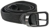 New 1.25" Wide &times; 42" Long Stretchy Woven Black Belt