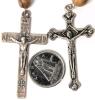 9 Holyland Jerusalem / Bethlehem Olive Wood Rosaries, Most With Earth, 17.5" Total Length, Year 2005 - 2