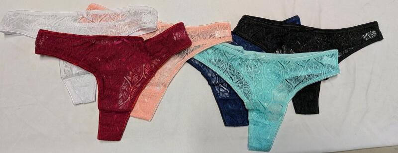 6 New Size Medium Women's Lace Thongs