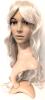 New 27" Long Platinum White Blond Synthetic Wig With Bangs - 2
