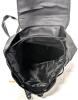 New Vinyl Drawstring Bucket Backpack Bag With Magnetic Top Flap, Size Expansion Zippers, Zippered Inner & Back Pocket, 9.5" &times; 6.75" &times; 11" Tall - 4