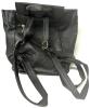 New Vinyl Drawstring Bucket Backpack Bag With Magnetic Top Flap, Size Expansion Zippers, Zippered Inner & Back Pocket, 9.5" &times; 6.75" &times; 11" Tall - 5