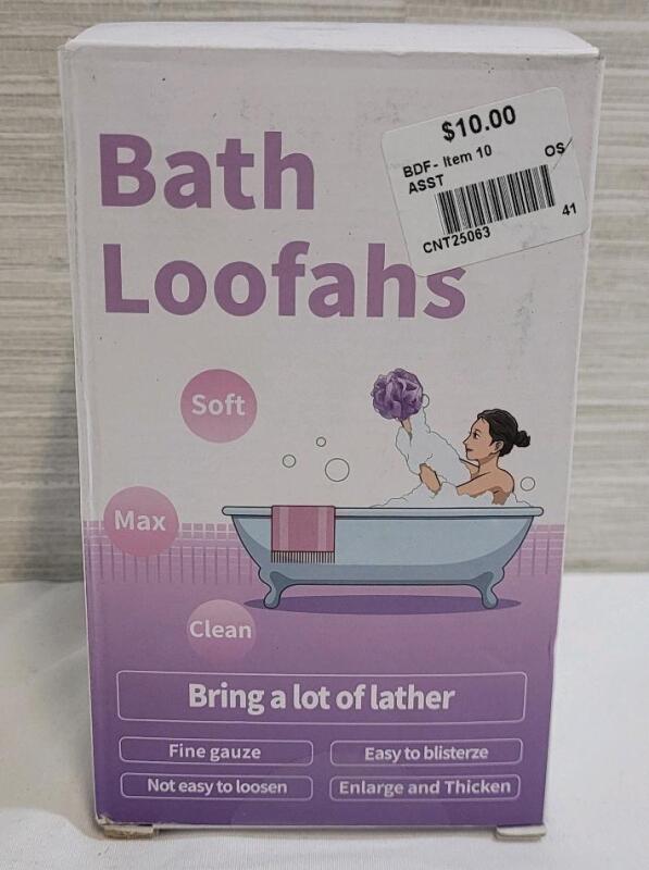 New - 3-Pack Bathh Loofahs . Sealed