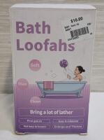 New - 3-Pack Bathh Loofahs . Sealed