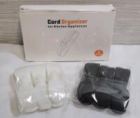 6-Pack New Cord Organizer for Kitche Appliances . 3 White / 3 Black