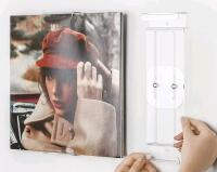 Six (6) New Clear Acrylic Vinyl Record Display Wall Mounts w/Hardware .
