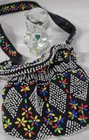 Vintage Beaded Purse & Glass 3.5" Bear