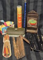 Vintage Treasures - Metal Match Box Holder 6" Tall ++