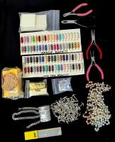 Assorted Jewelry Making Supplies & Tools : Bead Plates, Silver Polishing Pads, Wax Polish, Jeweller Wax, Sponges, Pin Stoppers, Anchor Pendant Ties, 25mm X-Acto-Style Blades, Partial Rosaries