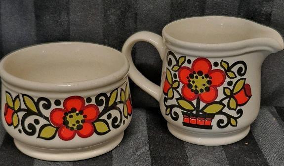 Vintage Sadler Creamer 3" and Sugar 2.5" Set