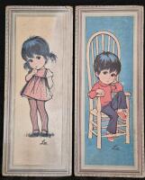 2 Vintage "Big Eye" Prints by Artist Lee - 10 by 25"