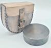 New 2 ⅝" Solid Brass Combination Sundial & Compass in Leather Pouch - 4