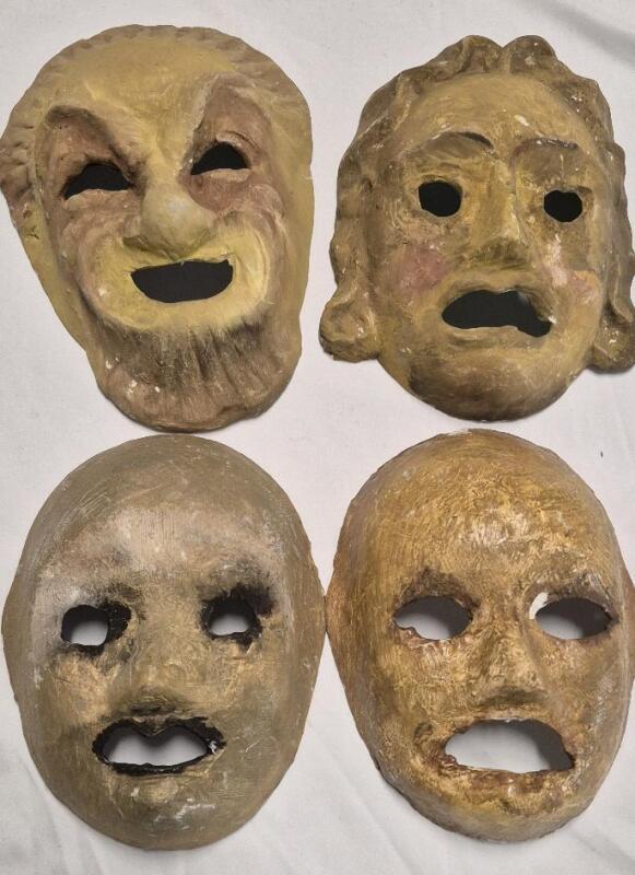 4 Unique Masks - Wall Decor