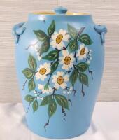 Vintage Medalta Potteries Hand Painted Cookie Jar w/Lid . Repair to Lid
