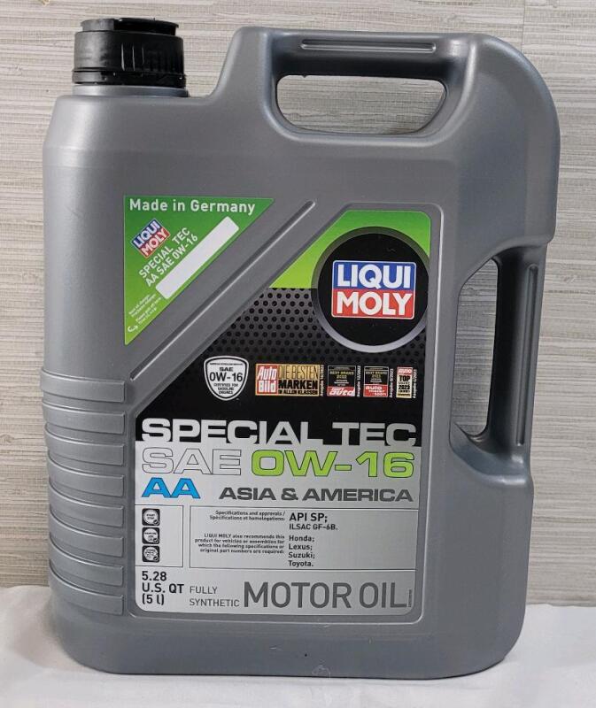 New - Liqui Moly Special TEC SAE OW-16 AA Asia & America Vehicle Fully Synthetic Motor Oil , 5.28US Qt. (5L) Bottle
