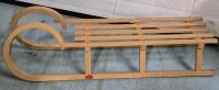 Vintage Wooden Horn Sleigh 49" Long & 15" Tall