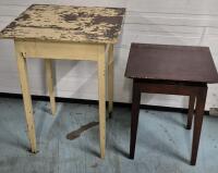 Vintage Wooden Desk & Side/End Table