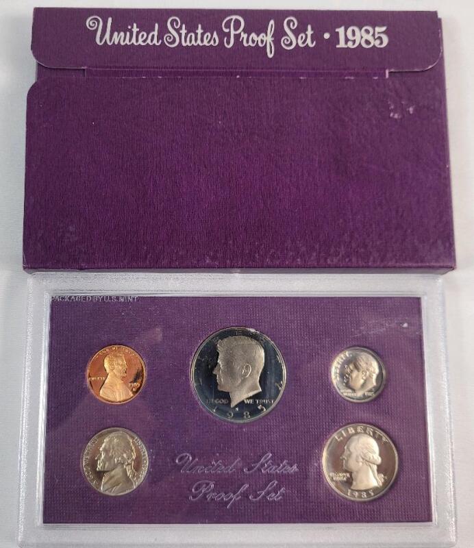 1985 USA Proof Coin Set in Case , Uncirculated