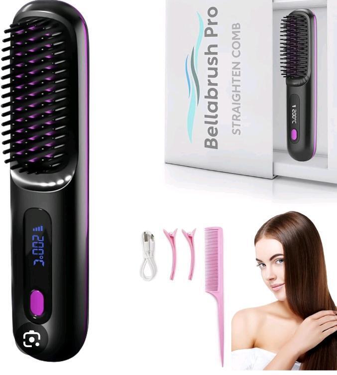 New S7 Portable Straight Hair Comb with Charging Cable & Accessories