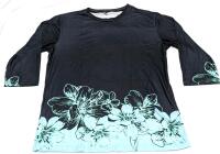 New Size 2XL Women's &frac34; Length Sleeve Floral Design Top