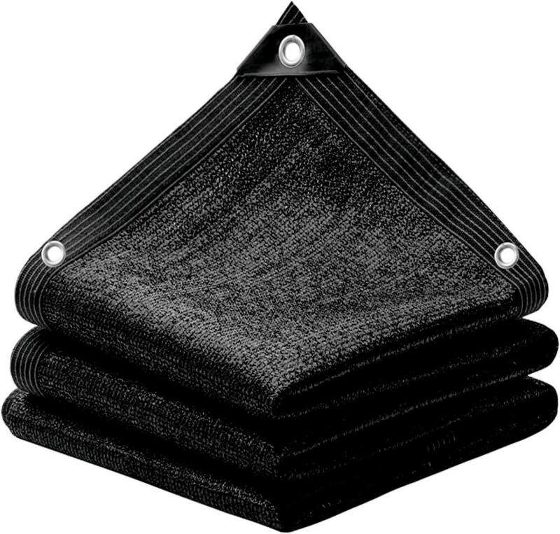 New 10ft &times; 20ft Black Sun Net For Greenhouses, Sun Mesh Shade Sunblock Shade Cloth, Sun Shade Net with Grommets