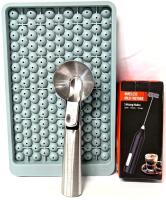 New Itwist Mini Ice Ball Tray, Stainless Steel Pop-Out Ice Cream Scoop & Battery Operated Wireless Milk Frother